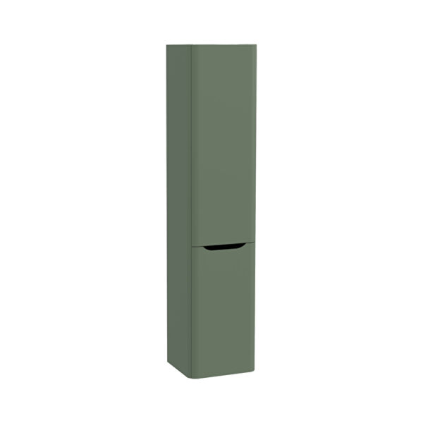 VitrA Integra Round Boy Dolabı, 40 cm, İki Kapaklı, Çamaşır Sepetli, Mat Yeşil, Sağ