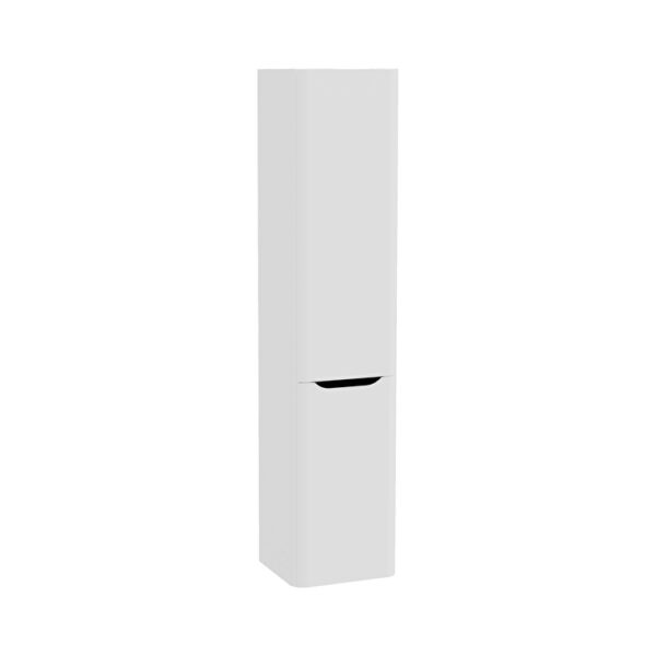 VitrA Integra Round Boy Dolabı, 40 cm, İki Kapaklı, Çamaşır Sepetli, Mat Açık Gri, Sağ