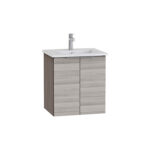 VitrA Mia Plus Square Lavabo Dolabı, 60 cm, İki Kapaklı, Tek Armatür Delikli, Cordoba