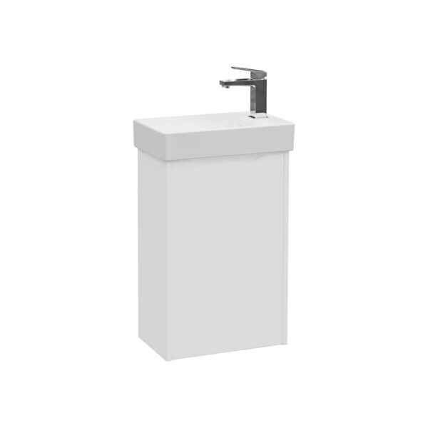 VitrA Integra Square Lavabo Dolabı, 45 cm, Bir Kapaklı, Dar, Mat Beyaz, Sağ
