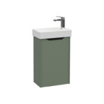 VitrA Integra Square Lavabo Dolabı, 45 cm, Bir Kapaklı, Dar, Mat Yeşil, Sağ