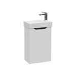 VitrA Integra Square Lavabo Dolabı, 45 cm, Bir Kapaklı, Dar, Mat Açık Gri, Sağ - Görsel 3