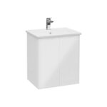 VitrA Integra Square Lavabo Dolabı, 60 cm, İki Kapaklı, Parlak Beyaz