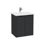 VitrA Integra Square Lavabo Dolabı, 60 cm, İki Kapaklı, Mat Grafit - Görsel 2