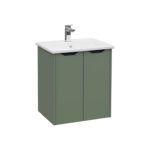 VitrA Integra Square Lavabo Dolabı, 60 cm, İki Kapaklı, Mat Yeşil