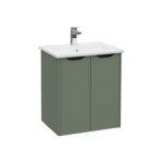 VitrA Integra Square Lavabo Dolabı, 60 cm, İki Kapaklı, Mat Yeşil - Görsel 2