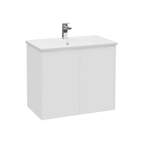 VitrA Integra Square Lavabo Dolabı, 80 cm, İki Kapaklı, Mat Beyaz