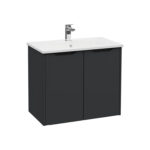 VitrA Integra Square Lavabo Dolabı, 80 cm, İki Kapaklı, Mat Grafit - Görsel 3