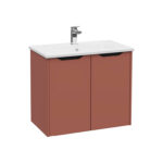VitrA Integra Square Lavabo Dolabı, 80 cm, İki Kapaklı, Mat Kırmızı