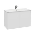 VitrA Integra Square Lavabo Dolabı, 100 cm, İki Kapaklı, Mat Beyaz - Görsel 3