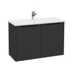 VitrA Integra Square Lavabo Dolabı, 100 cm, İki Kapaklı, Mat Grafit