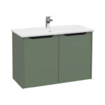 VitrA Integra Square Lavabo Dolabı, 100 cm, İki Kapaklı, Mat Yeşil