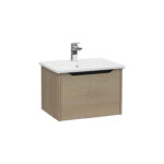 VitrA Integra Square Lavabo Dolabı, 60 cm, Bir Çekmeceli, Altın Meşe