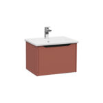 VitrA Integra Square Lavabo Dolabı, 60 cm, Bir Çekmeceli, Mat Kırmızı