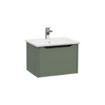 VitrA Integra Square Lavabo Dolabı, 60 cm, Bir Çekmeceli, Mat Yeşil - Görsel 2