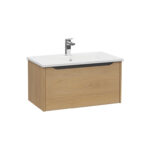 VitrA Integra Square Lavabo Dolabı, 80 cm, Bir Çekmeceli, Altın Meşe - Görsel 2