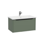 VitrA Integra Square Lavabo Dolabı, 80 cm, Bir Çekmeceli, Mat Yeşil - Görsel 2