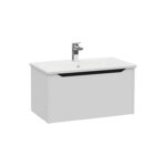 VitrA Integra Square Lavabo Dolabı, 80 cm, Bir Çekmeceli, Mat Açık Gri - Görsel 2