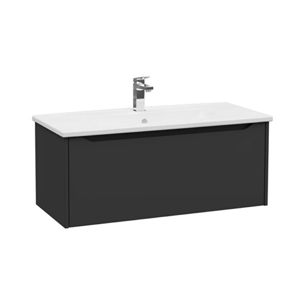 VitrA Integra Square Lavabo Dolabı, 100 cm, Bir Çekmeceli, Mat Grafit