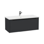 VitrA Integra Square Lavabo Dolabı, 100 cm, Bir Çekmeceli, Mat Grafit - Görsel 2