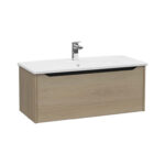 VitrA Integra Square Lavabo Dolabı, 100 cm, Bir Çekmeceli, Altın Meşe