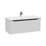 VitrA Integra Square Lavabo Dolabı, 100 cm, Bir Çekmeceli, Mat Açık Gri