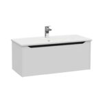 VitrA Integra Square Lavabo Dolabı, 100 cm, Bir Çekmeceli, Mat Açık Gri - Görsel 3