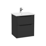 VitrA Integra Square Lavabo Dolabı, 60 cm, İki Çekmeceli , Mat Grafit