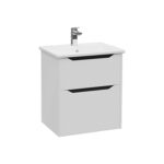 VitrA Integra Square Lavabo Dolabı, 60 cm, İki Çekmeceli , Mat Açık Gri
