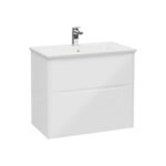 VitrA Integra Square Lavabo Dolabı, 80 cm, İki Çekmeceli , Parlak Beyaz - Görsel 2
