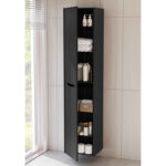 VitrA Integra Square Boy Dolabı, 40 cm, İki Kapaklı, Mat Grafit, Sol - Görsel 4