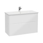 VitrA Integra Square Lavabo Dolabı, 100 cm, İki Çekmeceli , Parlak Beyaz - Görsel 2