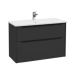 VitrA Integra Square Lavabo Dolabı, 100 cm, İki Çekmeceli , Mat Grafit