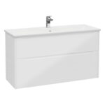 VitrA Integra Square Lavabo Dolabı, 120 cm, İki Çekmeceli , Parlak Beyaz - Görsel 2