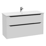 VitrA Integra Square Lavabo Dolabı, 120 cm, İki Çekmeceli , Mat Açık Gri