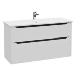 VitrA Integra Square Lavabo Dolabı, 120 cm, İki Çekmeceli , Mat Açık Gri - Görsel 2