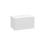 VitrA Integra Square Lavabo Dolabı, 80 cm, Bir Çekmeceli, Çanak Lavabo Uyumlu, Mat Beyaz, Lavabosuz - Görsel 2