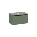 VitrA Integra Square Lavabo Dolabı, 80 cm, Bir Çekmeceli, Çanak Lavabo Uyumlu, Mat Yeşil, Lavabosuz - Görsel 2