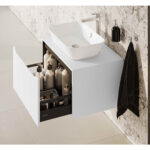 VitrA Integra Square Lavabo Dolabı, 80 cm, Bir Çekmeceli, Çanak Lavabo Uyumlu, Mat Açık Gri, Lavabosuz - Görsel 5