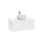 VitrA Integra Square Lavabo Dolabı, 100 cm, Bir Çekmeceli, Çanak Lavabo Uyumlu, Mat Beyaz, Lavabosuz
