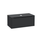 VitrA Integra Square Lavabo Dolabı, 100 cm, Bir Çekmeceli, Çanak Lavabo Uyumlu, Mat Grafit, Lavabosuz - Görsel 2