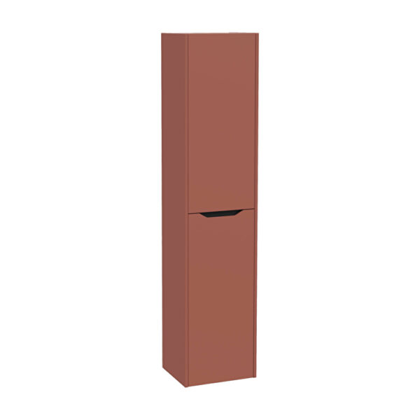 VitrA Integra Square Boy Dolabı, 40 cm, İki Kapaklı, Çamaşır Sepetli, Mat Kırmızı, Sağ