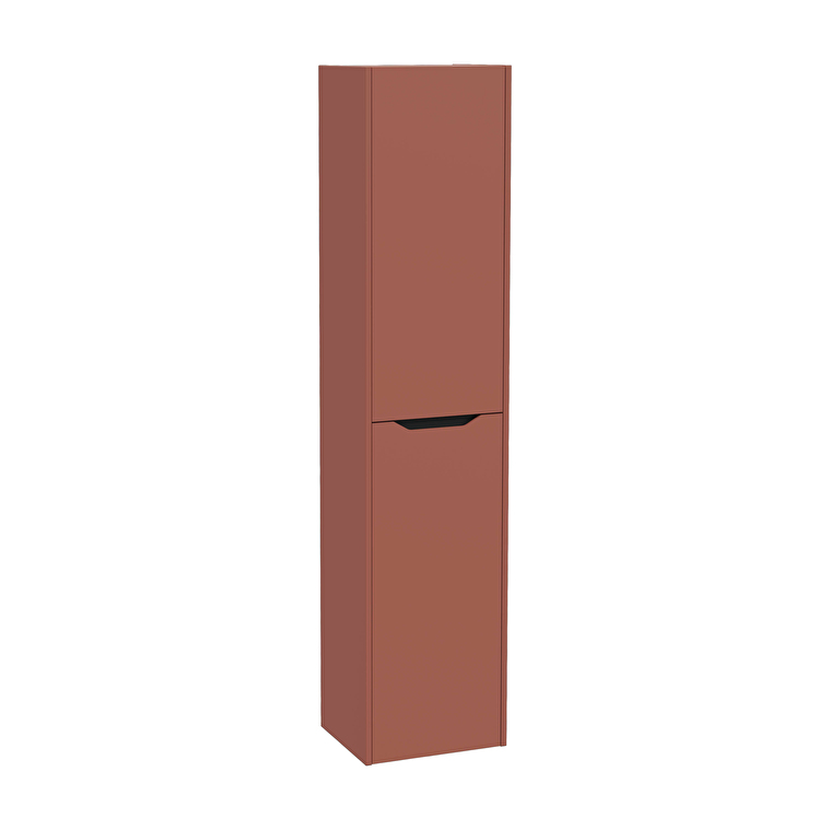 80304-1.jpg VitrA Integra Square Boy Dolabı, 40 cm, İki Kapaklı, Çamaşır Sepetli, Mat Kırmızı, Sağ - Görsel 1
