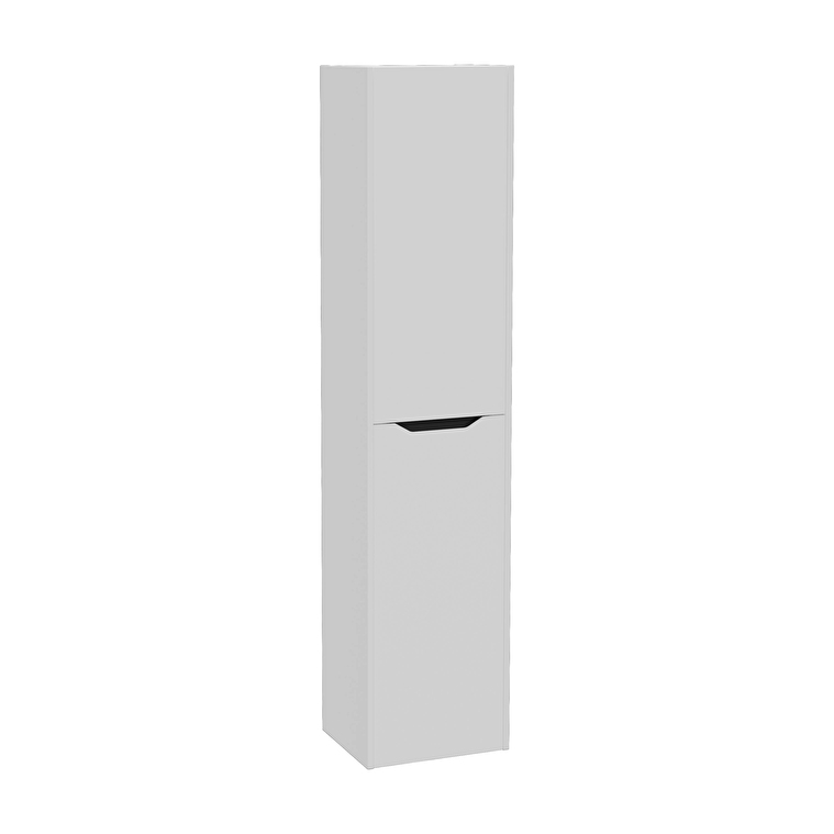 80306-1.jpg VitrA Integra Square Boy Dolabı, 40 cm, İki Kapaklı, Çamaşır Sepetli, Mat Açık Gri, Sol - Görsel 1