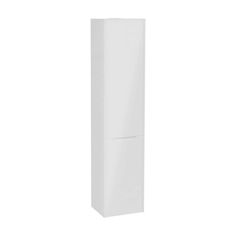 80309_1-1.jpg VitrA Integra Square Boy Dolabı, 40 cm, İki Kapaklı, Çamaşır Sepetli, Parlak Beyaz, Sağ - Görsel 1