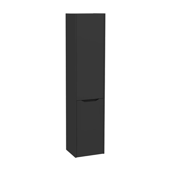 VitrA Integra Square Boy Dolabı, 40 cm, İki Kapaklı, Çamaşır Sepetli, Mat Grafit, Sağ