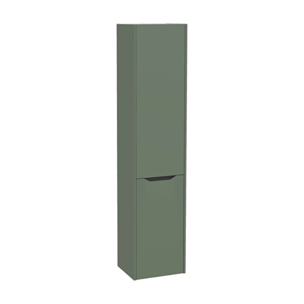 VitrA Integra Square Boy Dolabı, 40 cm, İki Kapaklı, Çamaşır Sepetli, Mat Yeşil, Sağ
