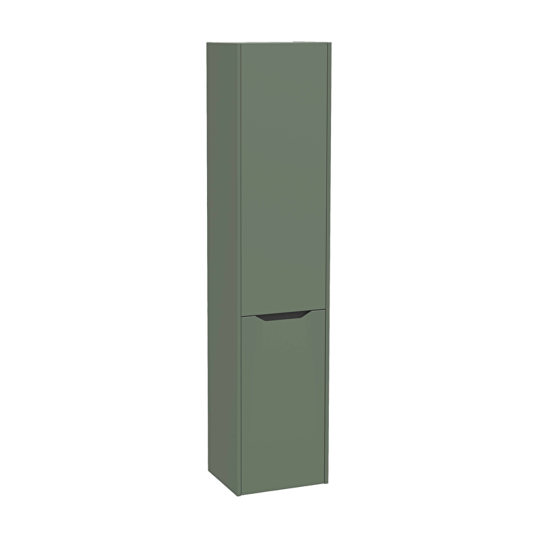 80314-1.jpg VitrA Integra Square Boy Dolabı, 40 cm, İki Kapaklı, Çamaşır Sepetli, Mat Yeşil, Sağ - Görsel 1