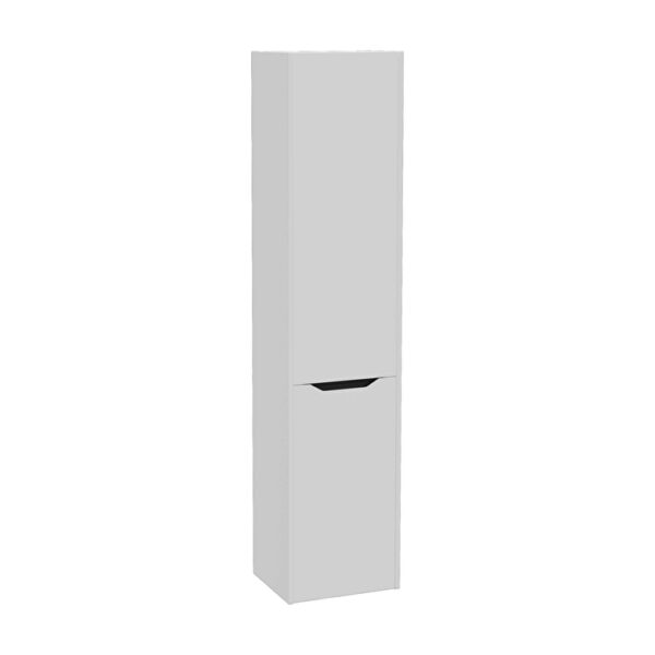 VitrA Integra Square Boy Dolabı, 40 cm, İki Kapaklı, Çamaşır Sepetli, Mat Açık Gri, Sağ