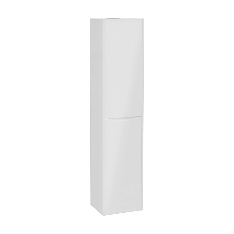 80318-1.jpg VitrA Integra Square Boy Dolabı, 40 cm, İki Kapaklı, Parlak Beyaz, Sol - Görsel 1